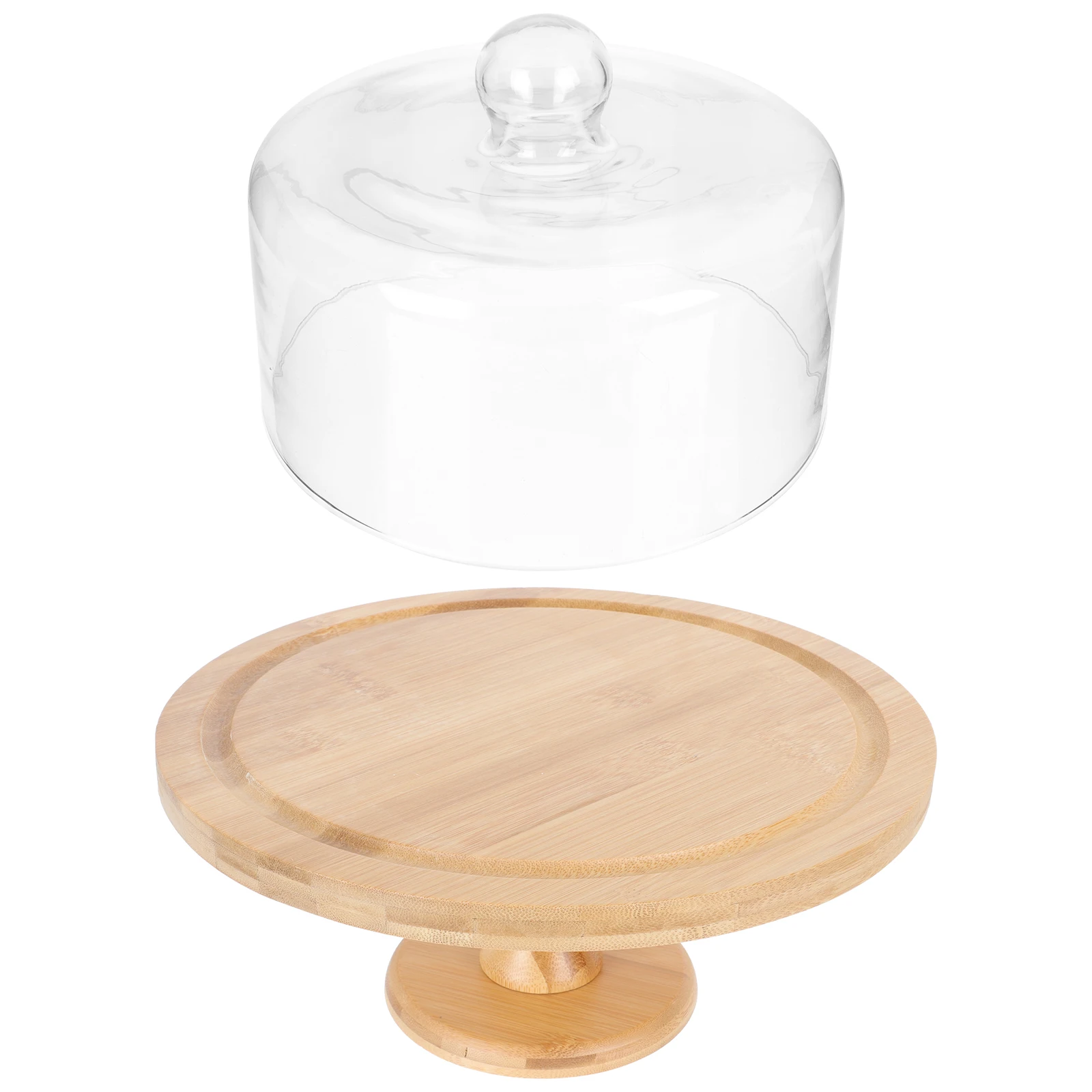 

1Set Premium Wooden Cake Stand Glass Cover Perfect for Dessert Display Rack Wedding Cake Stand Dessert Display Holder