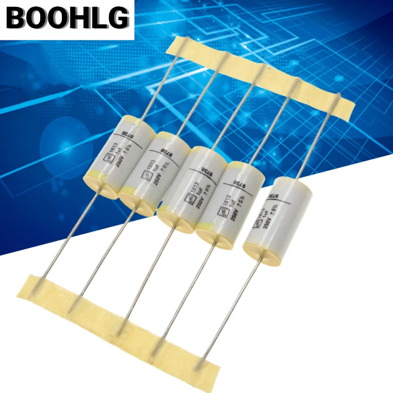 

5PCS Original VISHAY ERO MKT1813 1UF 250V 10X18MM Axial Suppression Film Capacitor 105 250V 5% HiFi Audio MKT 1813 10