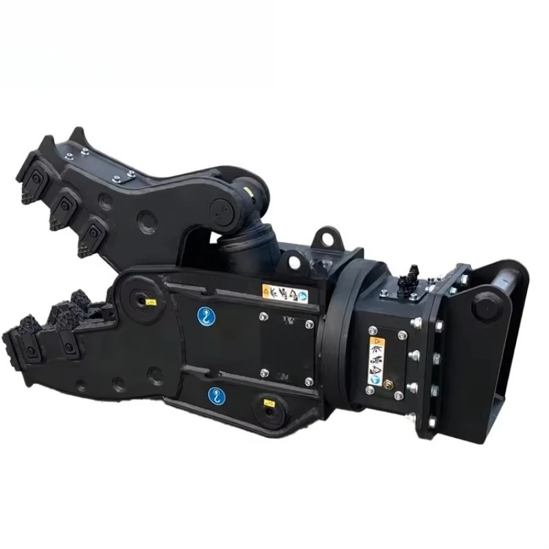 OEM Rotating Concrete Hydraulic Pulverizer Motor Replaceable Tips 120t Front Crushing Force for 35-50t Excavators 1 Year