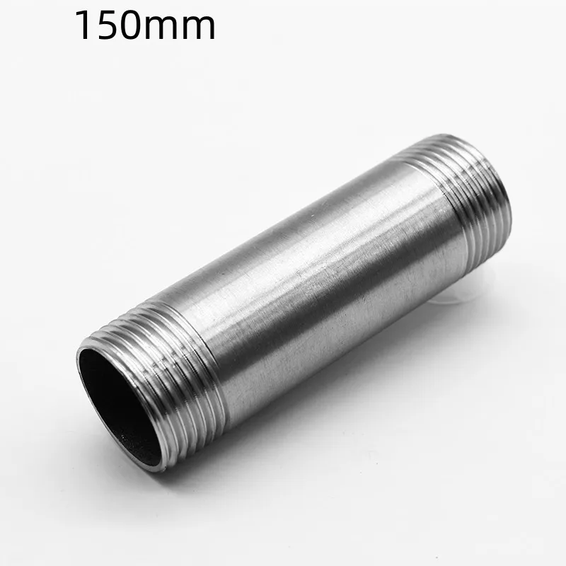 

1/8" 1/4" 3/8" 1/2" 3/4" 1" 1-1/4" 1-1/2" Male Thread Equal 150mm Extension Tube Pipe Fitting 304 Stainless Steel Connector