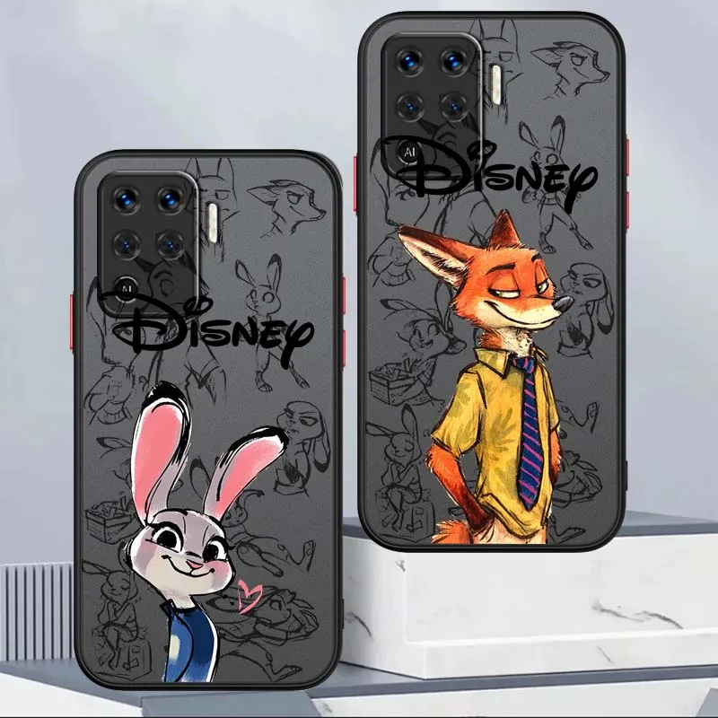 

Zootopia Judy Movie Disney Phone Case For OPPO Find X3 X5 Lite Pro A98 A94 A93 A78 A79 A76 A58 A57 5G Frosted Translucent