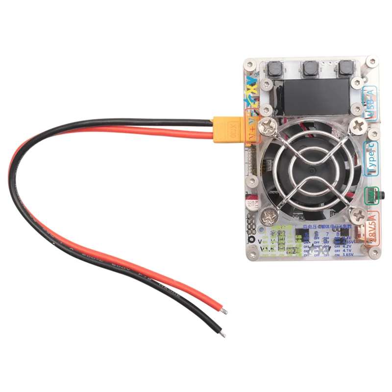 AED6-PD3.1 140W + 140W/280W Módulo de carga rápida 0,96 pulgadas Li/Li-Iron 21700/18650 2S/3S/4S/5S/6S placa base de Banco de energía DIY XT30