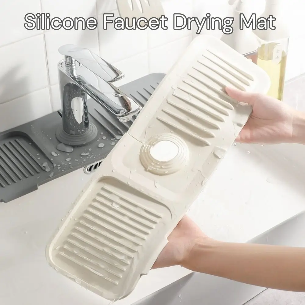 

Silicone Faucet Mat Anti-slip 37cm/45cm Sink Splash Guard Thicken Faucet Accessories Countertop Protection Mats Kitchen Tools