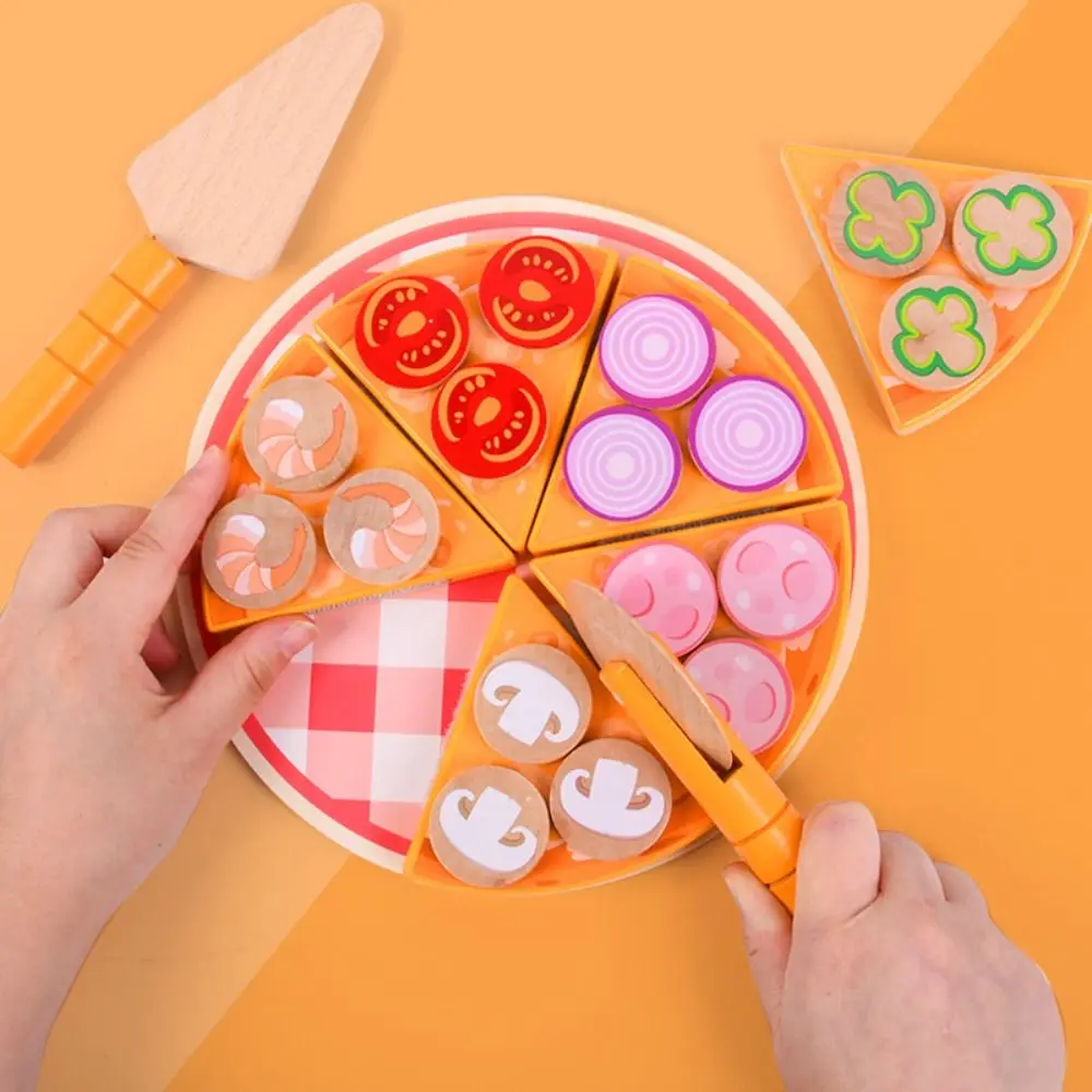 Simulación de Pizza, juguete para juego de imitación, Educación Temprana, comida cognitiva dramática, juguetes para Pizza, juego de galletas duraderas en miniatura, juego de comida