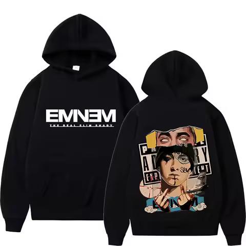 Rapper Eminem The Slim Shady Lp Tour Album 2025 New Hoodie Mens Y2K Vintage Harajuku Sweatshirt Hip Hop Gothic Long Sleeve Hoody