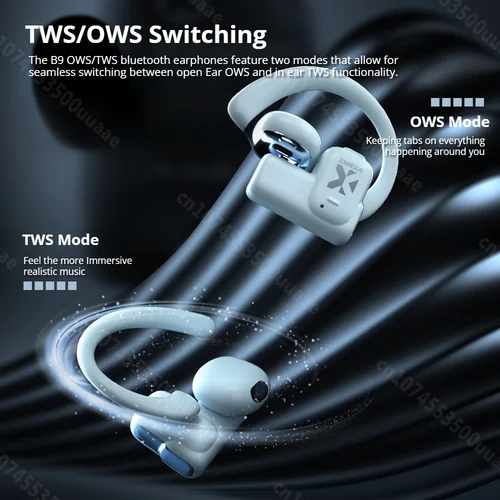 Imagen 2 del producto Zombies Cat B9 OWS/TWS auriculares inalámbricos oreja abierta/en la oreja modo Dual Bluetooth 5,4 auriculares llamadas cristalinas auriculares inalámbricos