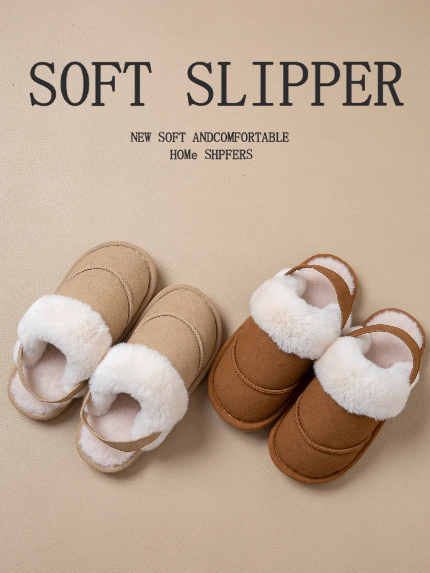 

Women's Fur Lined Cotton Slippers Winter Warm Indoor Outdoor Slip Resistant f Slippers Comfortable Casual Sle Footwear