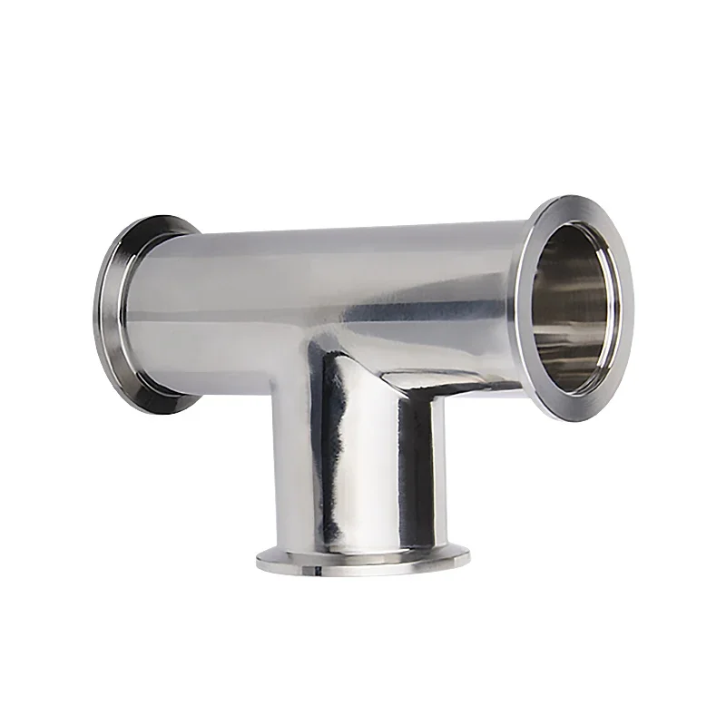 ISO Tee 3-way T type Adapter All Ends KF16 KF25 KF40 KF50 Flange Vacuum Fitting Pipe Tube SS304 Stainless Steel 304