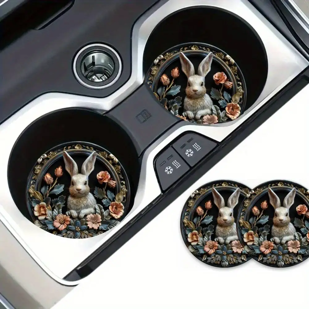 Classical Pattern EVA Car Coasters Artist Drawing Easter Hallowmas Wedding Souvenir Gift For Mom