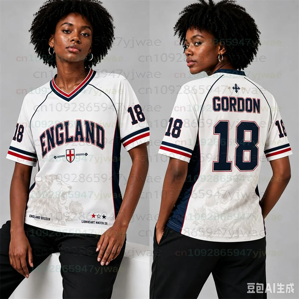 2026 Heißeste Britische Drei-Löwen-Fußballtrikots Bellingham/Kane/Rice/Saka Nr.10/9/7/4 Sonderedition Fußball-T-Shirt für Erwachsene/Kinder – Detail 9