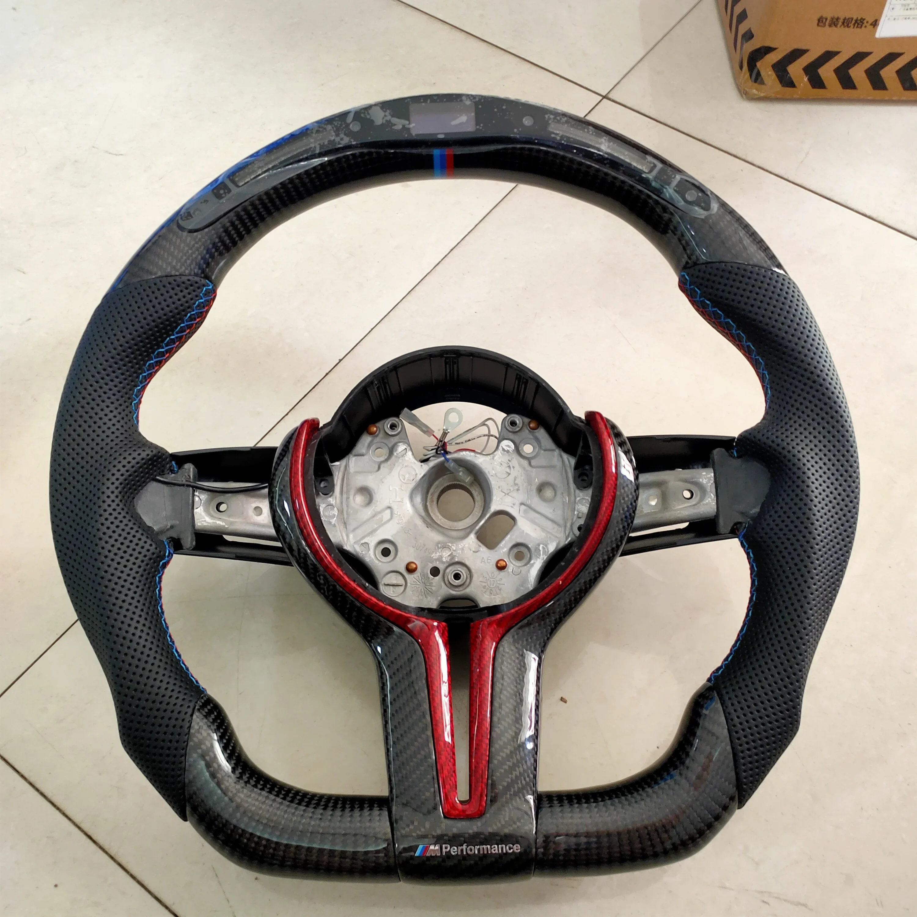 LED Racing Shift Light Carbon Fiber Custom Steering Wheels Fit For BMW F30 F32 F35 F80 F83 F87 F15 F20 F25 M2 M3 M4