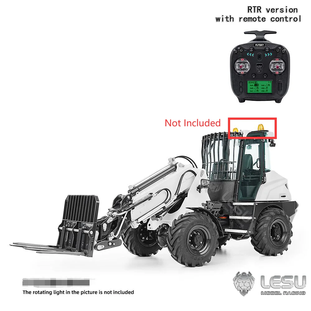 AT1050 LESU 1/14 RC Hydraulic Loader Telescopic Arm with Fork Radio Control Truck Construction Vehicle Model Heavy Machine Toy