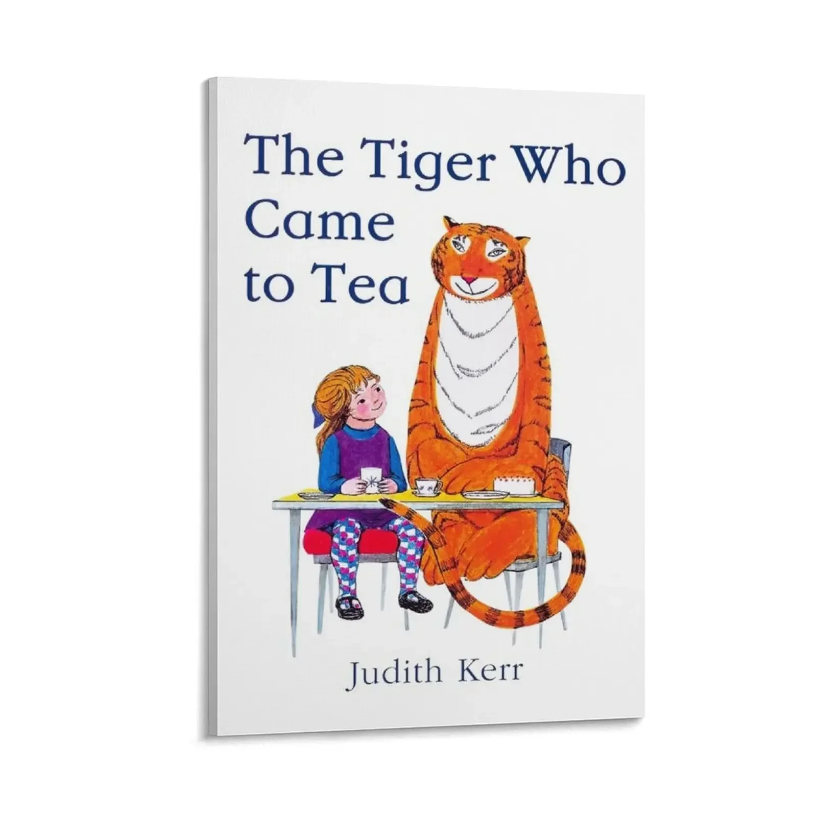 

The Tiger Who Came To Tea classic vintage cover illustration Canvas Painting Decoration pictures room wall bedroom decoration