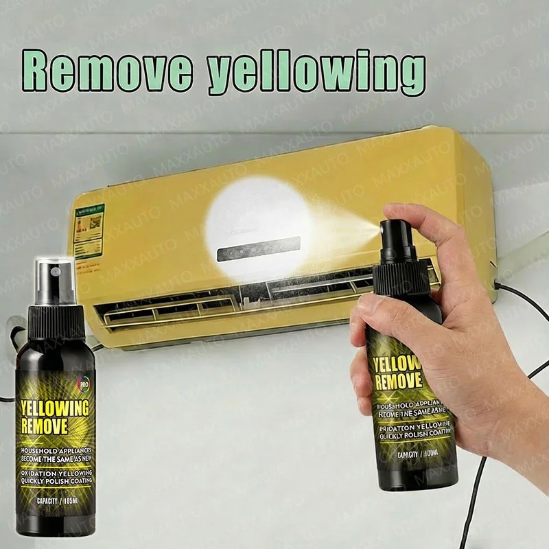 Plastic Yellowing Remover Spray - Yellowing Formula to Restorer & Fridge AC Units Refrigerator Car Lamp White Appliances Spray