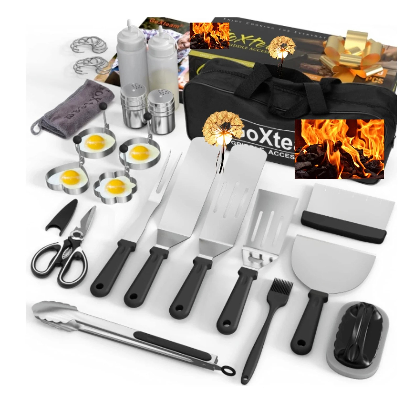 

US Griddle Accessories Kit, 30 PCS BBQ Grill Tools Set for Outdoor Camping party