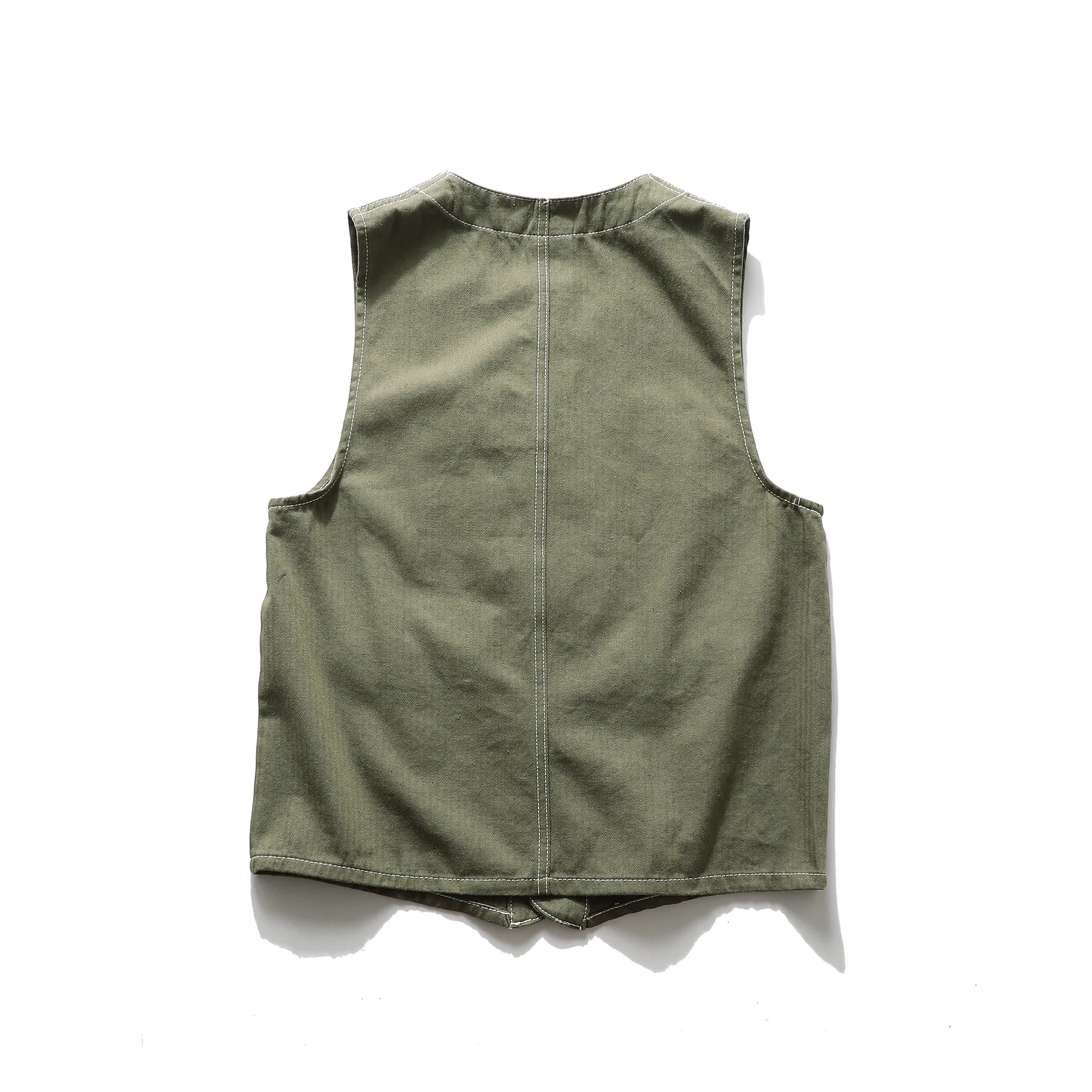Harajuku Japanische Retro Casual Cargo-Westen für Herren, Leichte Kontrastnähte Outdoor-Funktionsweste, Old Money Ästhetik-Jacke – Detail 15