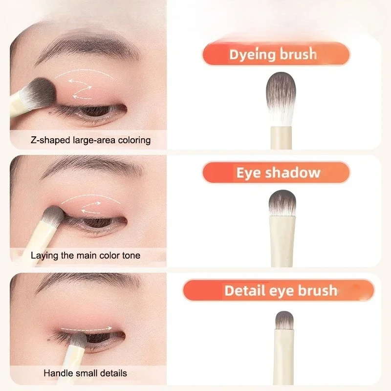 5/6/8/10 個ナチュラルアイメイクブラシセット詳細アイシャドウブラシメイクブラシホワイトウルトラソフトアイシャドウアイライナーメイクアップツール