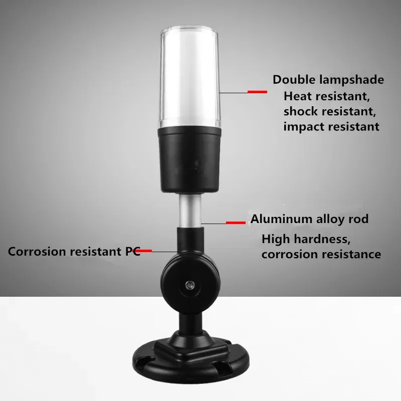 Светодиодная Трехцветная Однослойная лампа индикатора, 24 В Предупреждение светильник лампа, прибор для мастерской, предупреждение, черная Складная башенная лампа