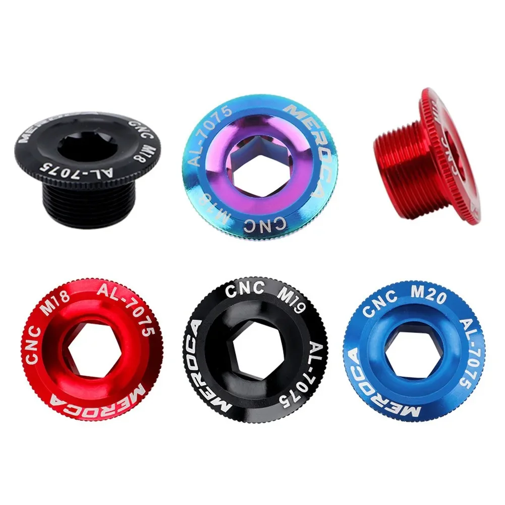 MTB Alloy CNC Crank Screw Bike Bicycle Crank Arm Fixing Bolt Crankset Nut M 18/M19/M20 Cover Cap For LEBYCLE Cycling Accessories