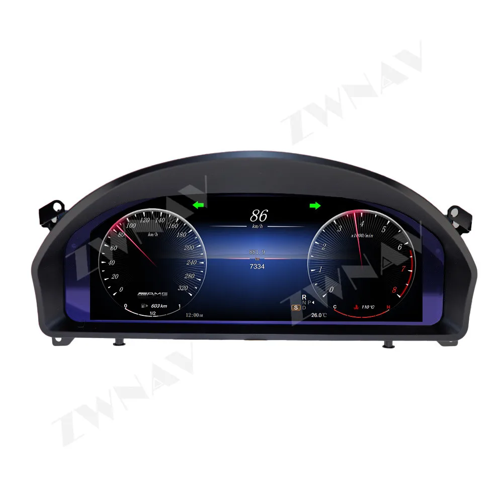 For Mercedes-Benz E W207 Cluster LCD Instrument Panel Dashboard Screen Auto Speedometer Upgrade Replacement Gauge