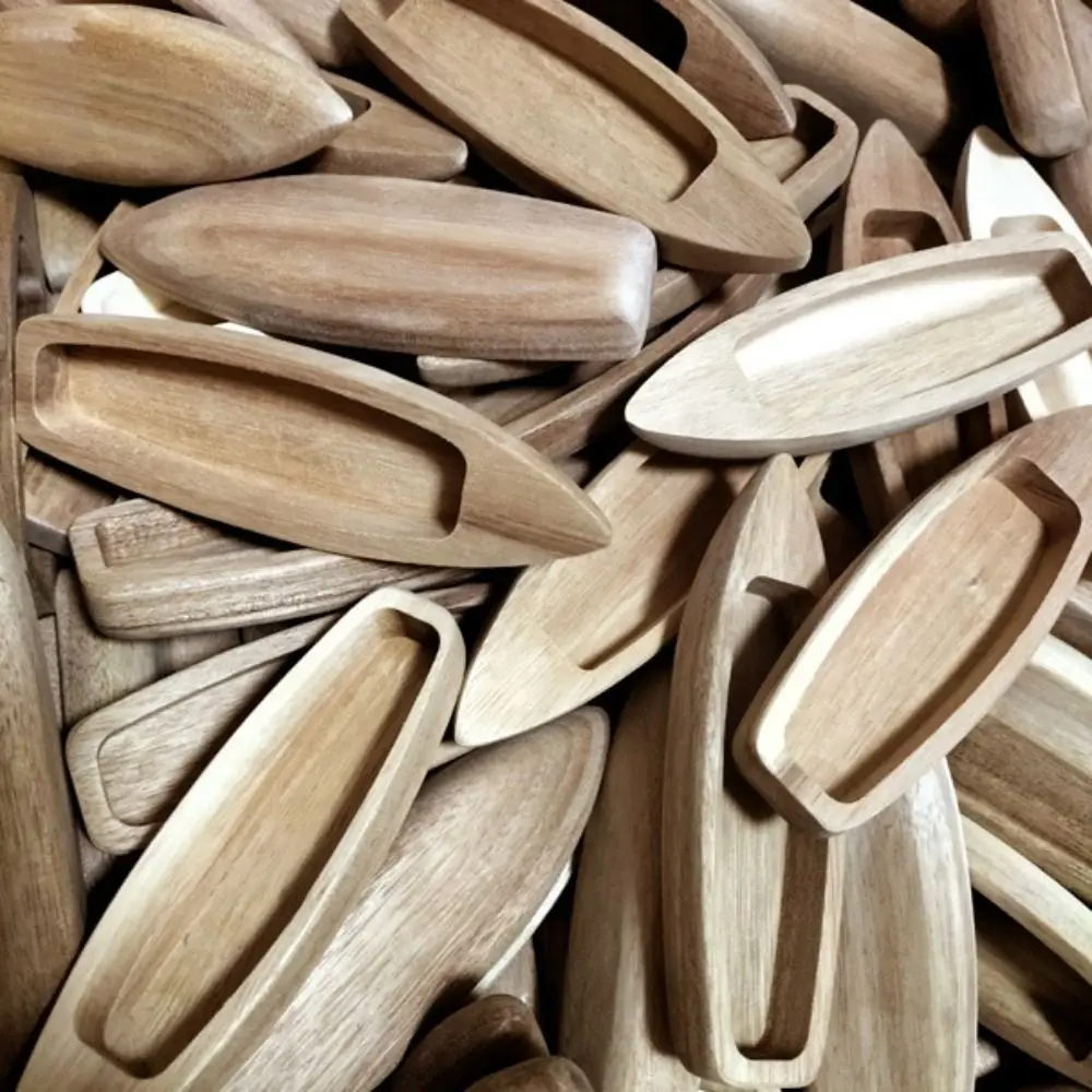 Decoração de barco de madeira natural, artesanato inacabado, modelo de barco de pesca, estátua de casa em miniatura, ornamentos de modelo de barco