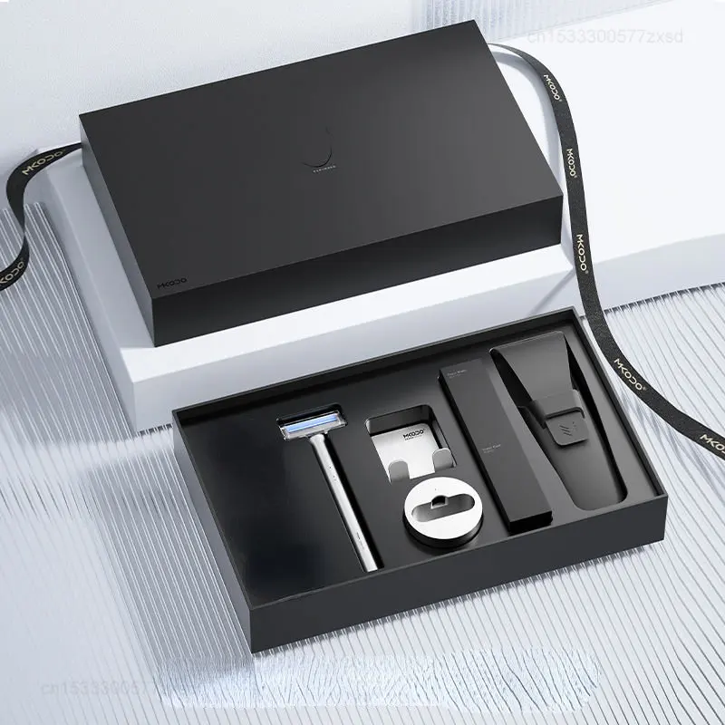 Wtryskowa maszynka do golenia MKODO indukcyjna i ręczna podwójny tryb golarka do twarzy wysokiej częstotliwości szok 3D elektryczna stal do golenia