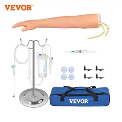 VEVOR Phlebotomy Practice Kit IV Venipuncture Intravenous Training High Simulation Arm Kit for Students Nurses and Professionals