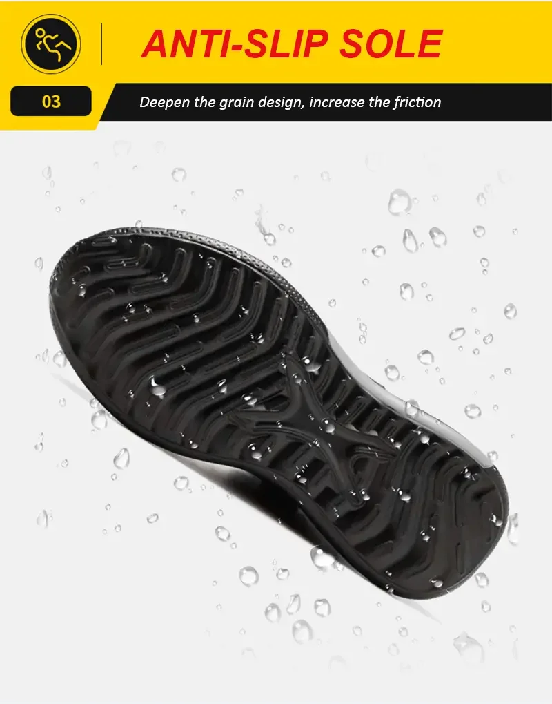 Stahlkappe Sicherheitsschuhe Herren Arbeitsschuhe Turnschuhe Leichte Anti-Smash Anti-Punktion Sicherheitsschuhe Herren Unzerstörbare Bergbaustiefel – Detail 13