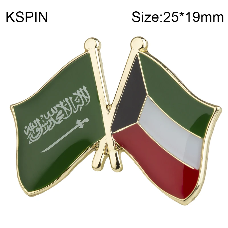 5pcs a lot Kuwait Flag Laple Pin Badge Brooch