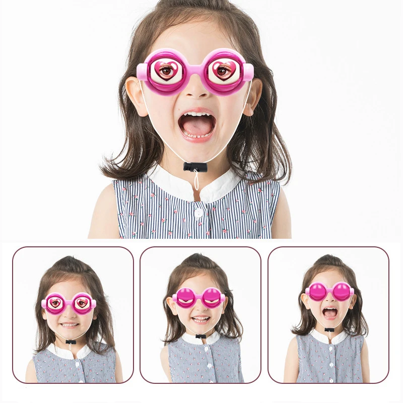 Funny Glasses Party Eyewear Props for Adult Kids Crazy Blink Big Frog Eye Plastic Toy Accessories for Christmas Halloween Gifts