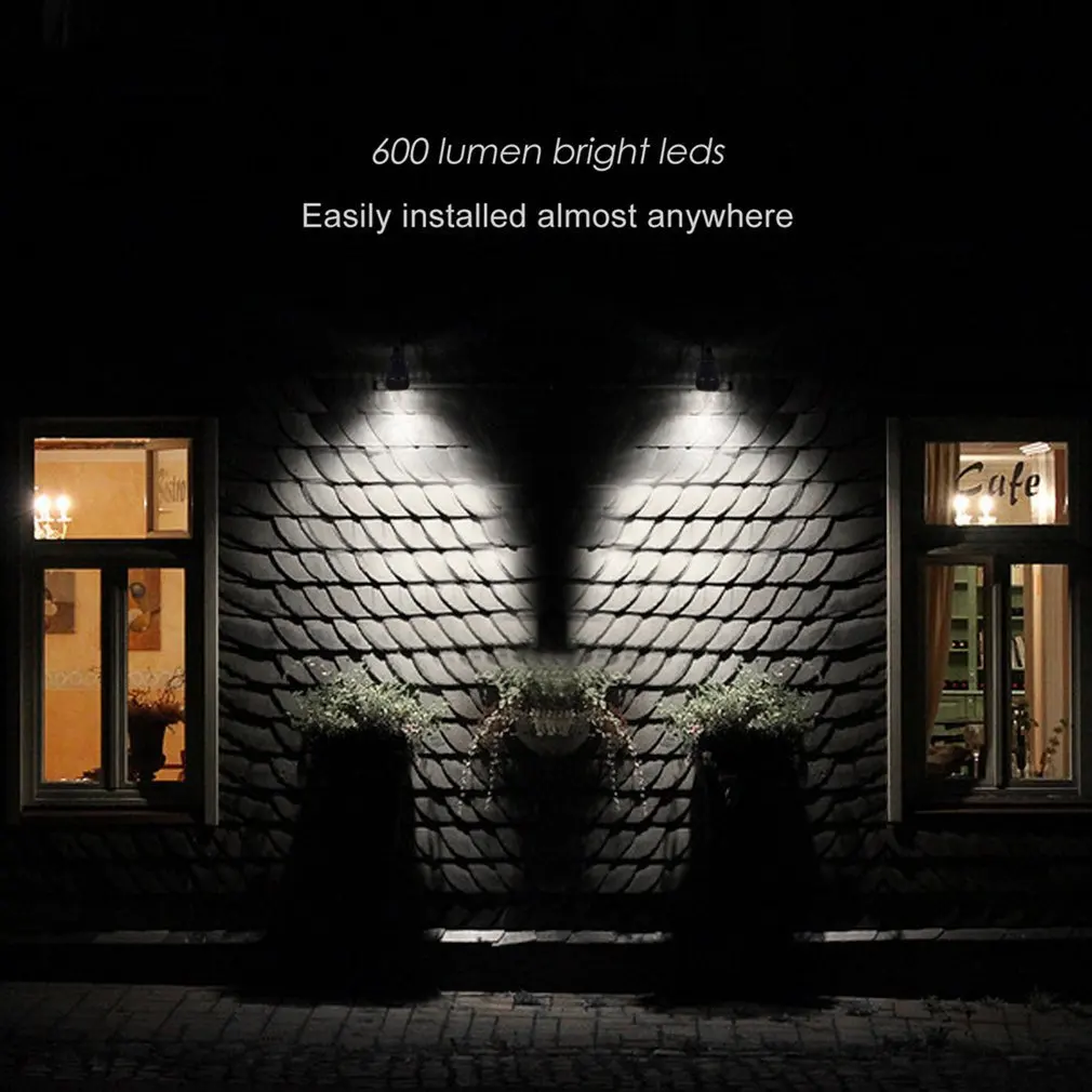 4LED Spotlight Motion Sensor Light 600Lumen Weatherproof LED Ultra Bright Outdoor Light 360 Degree Rotatable Auto Shut-off