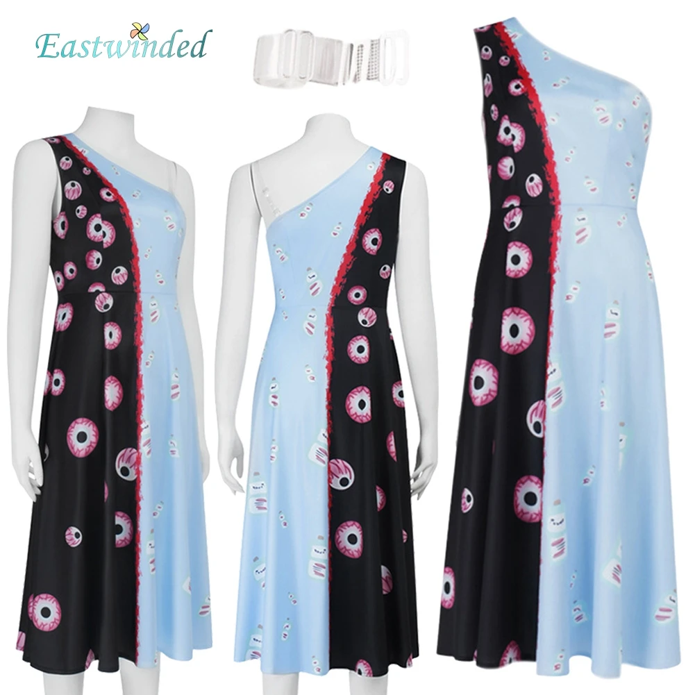 

Game Mouthwashing Anya Cosplay Dress Doctor Anya Roleplay Blue Black Dress For Women Adult Halloween Carnival Party Outfits