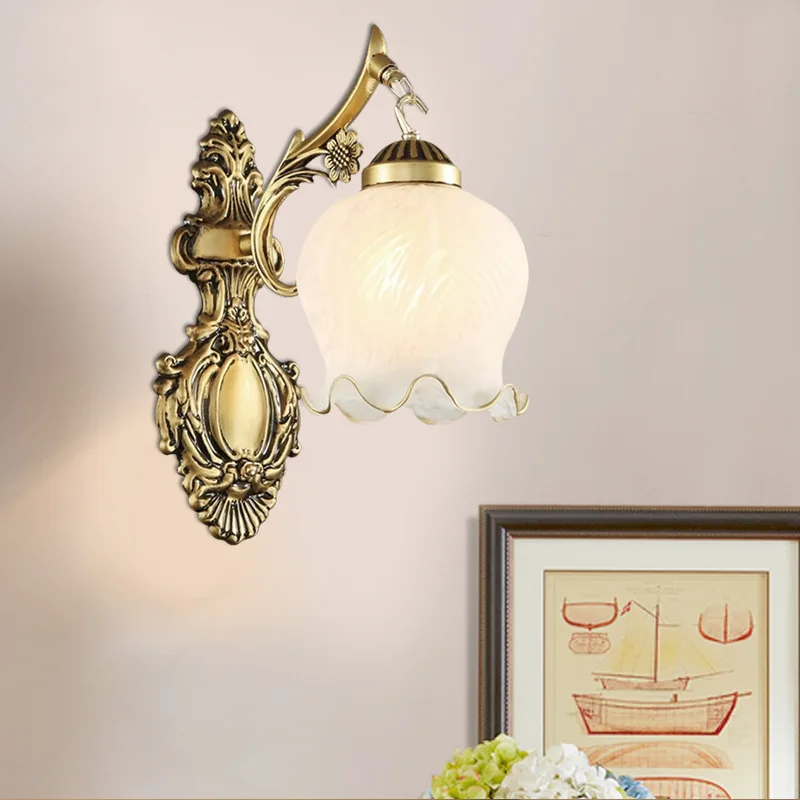LED Wall Lamp Gold Bedroom Room Living Room Corridor Stair Light Creative European Style Lighting Fixture Indoor Wall Lamps