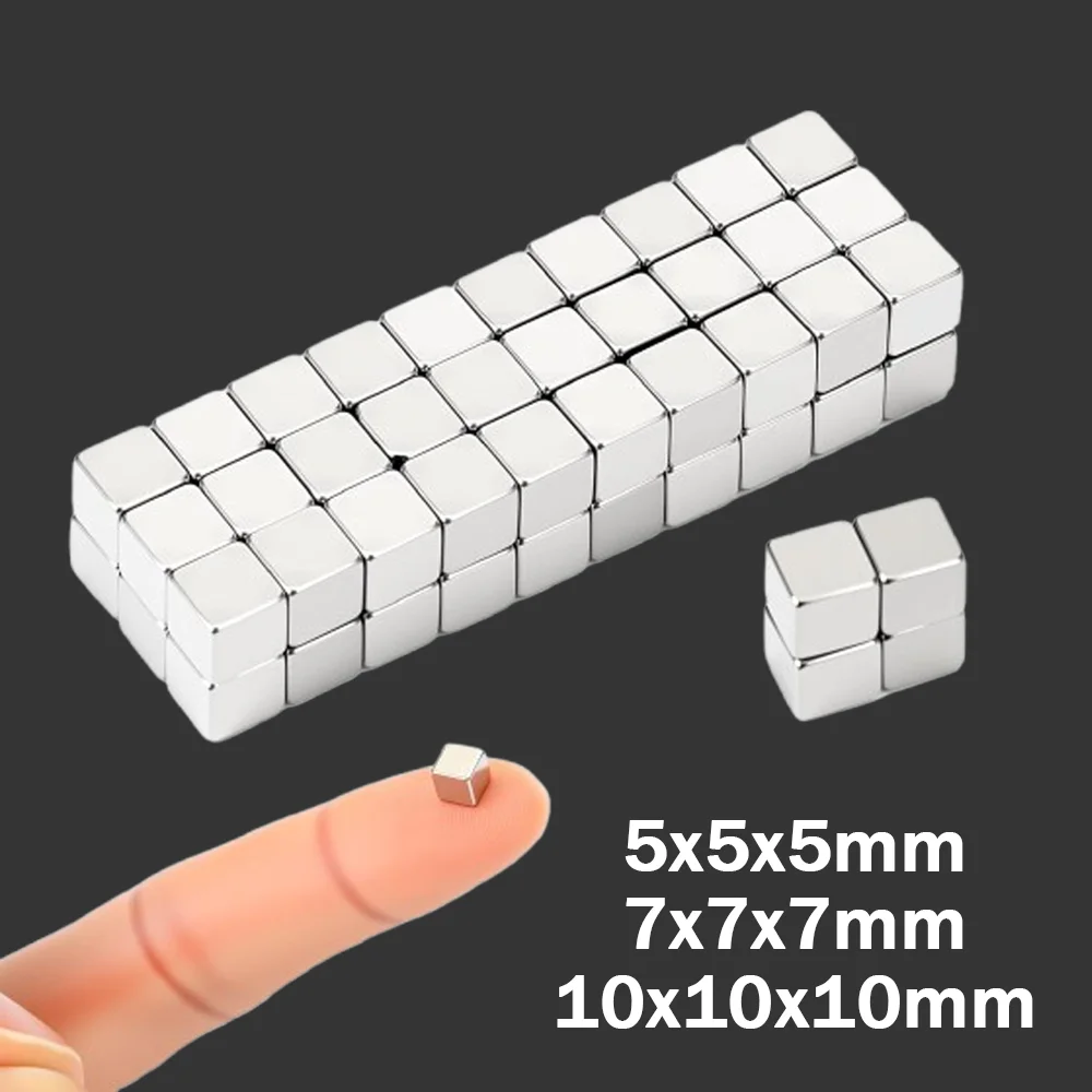 5x5x5/7x7x7/10x10x10mm Small Square Magnet Refrigerator Magnet, Can Be Used for Whiteboards, Handicrafts, Refrigerators, Offices