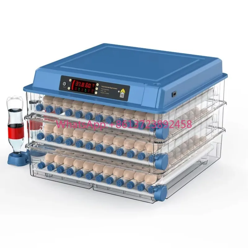 300 Pcs Dual Power New PP Material Egg Incubator for Bird Duck Chicken Turkey Emu Reptile Eggs Automatic Turning 98% Hatching