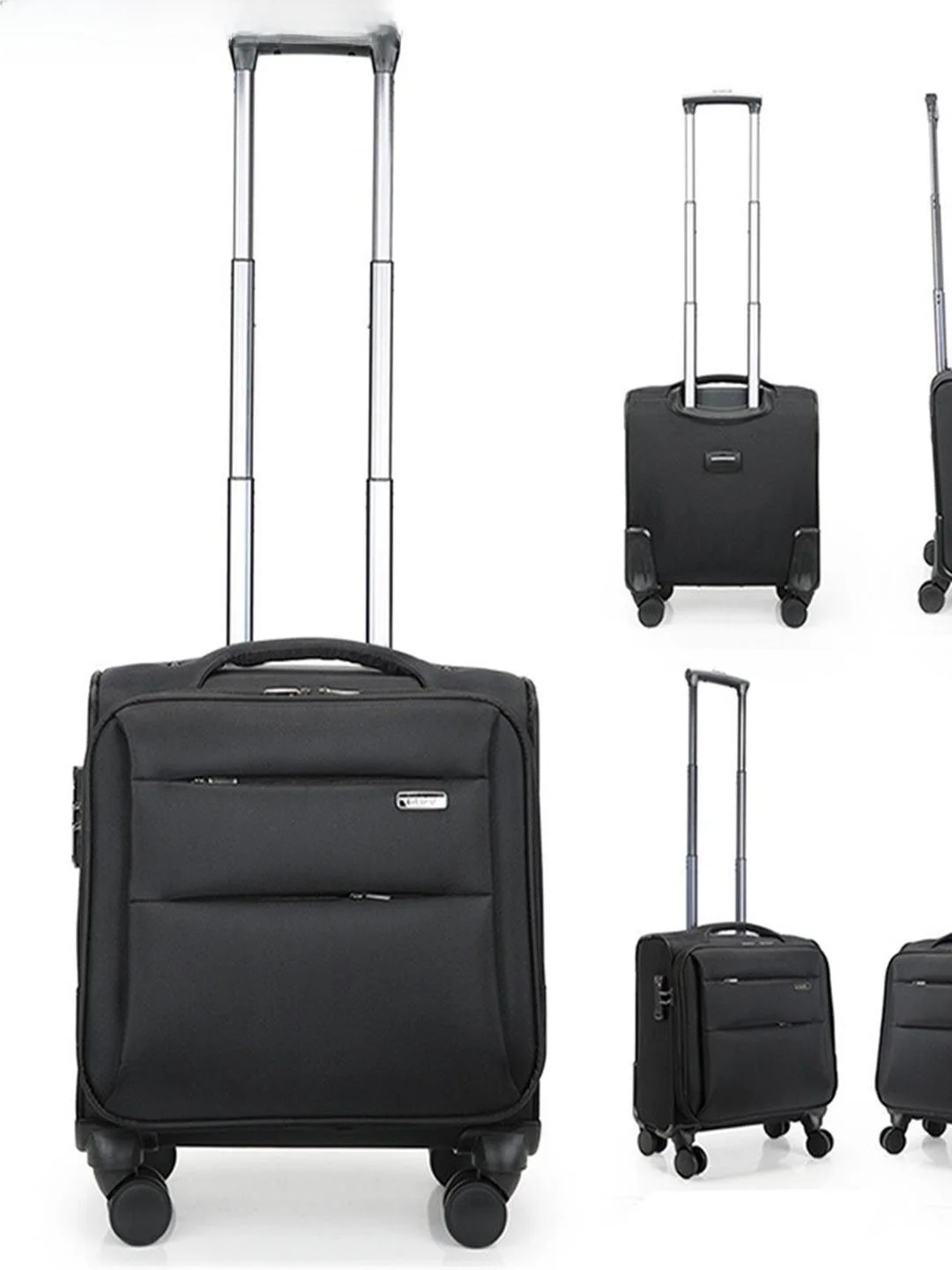 Spring Autumn Airline Carry-On Suitcase 20 Inch Railway Steward Che-In Bag ABS PC Material M G Pure Color