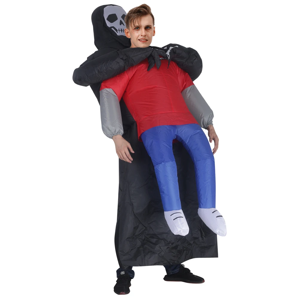 

Adult Death Catch Inflatable Costume Funny Horrible Inflatable Dress Suits for Halloween Fancy Ghost Cosplay Costumes