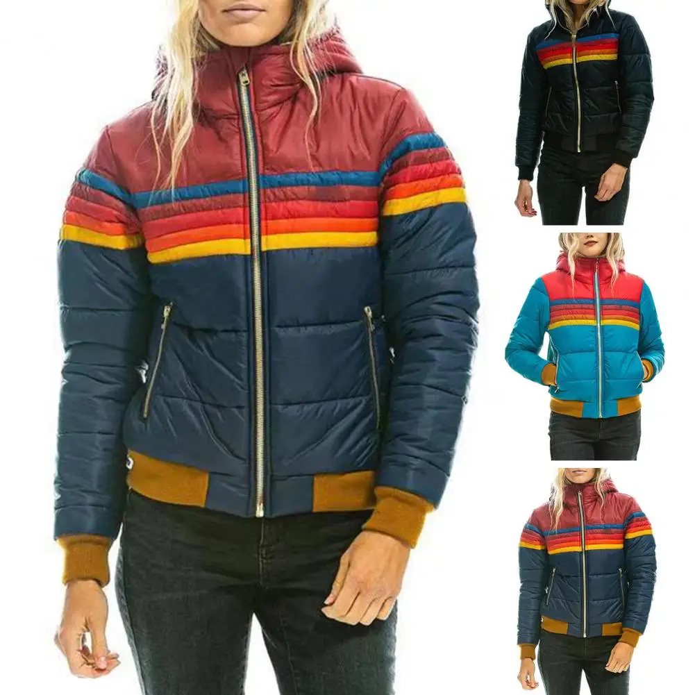 เสื้อแจ๊กเก็ตสตรีน้ําหนักเบามีฮู้ดเสื้อผ้าฝ้ายฤดูหนาวพร้อมกระเป๋าซิปปิดเสื้อแจ็คเก็ตคาร์ดิแกนกันลมสําหรับผู้หญิง