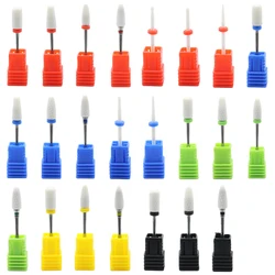 LadyMisty Ceramic Carbide Nail Drill Bit Nail Cutter Rotate Burr Milling Bits Electric Drill Machine For Manicure Pedicure Tools