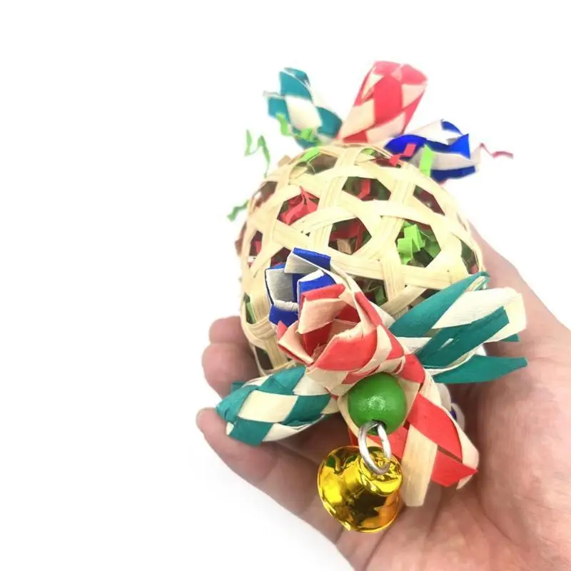 New Parrot Lantern Toy Colorful Wooden Chewable Parrot Enrichment Bird Cage Accessories For Pet Bird Enrichment And Decoration