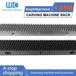 1PC 1.25 Mod Helical Rack 1400mm 670mm Helical Gear Rack And 1.25MOD Metal Steel Pinion Gear Set For CNC Machine
