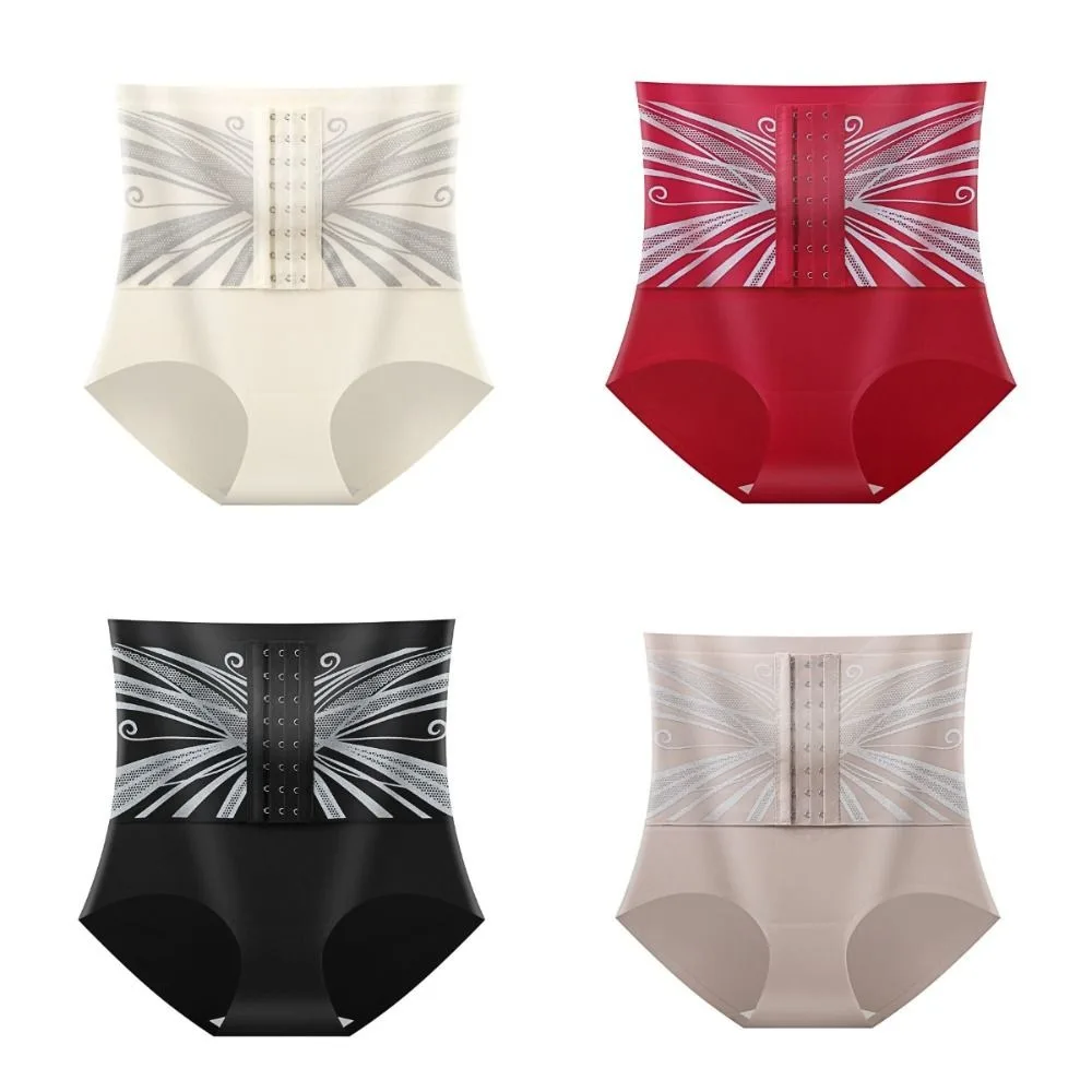 하이웨이스트 슬리밍 쉐이핑 팬티 쉐이프웨어 허리 트레이너 복부 보정 속옷 버클 팬티 엉덩이 리프팅 브리프 여성용