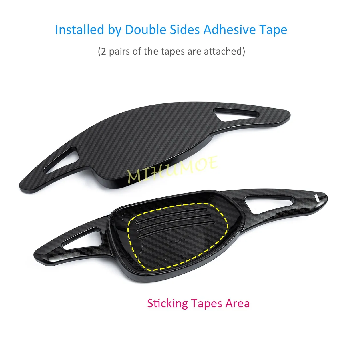 Carbon Fiber Look Steering Wheel Paddle Shifter Extend For Audi RS3 RS4 RS5 RS6 RS7 RS Q3 Cupra Formentor Ateca Leon