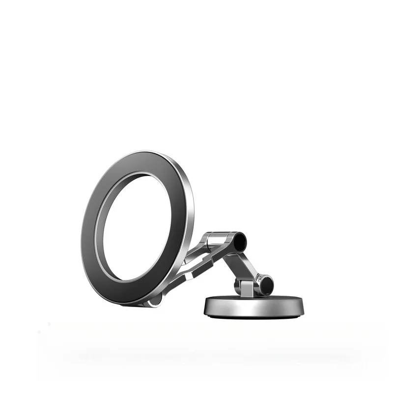 Foldable Magnetic Car Phone Holder, N52 Magnet Mount, Portable Bracket Driving Navigation & Live Streaming