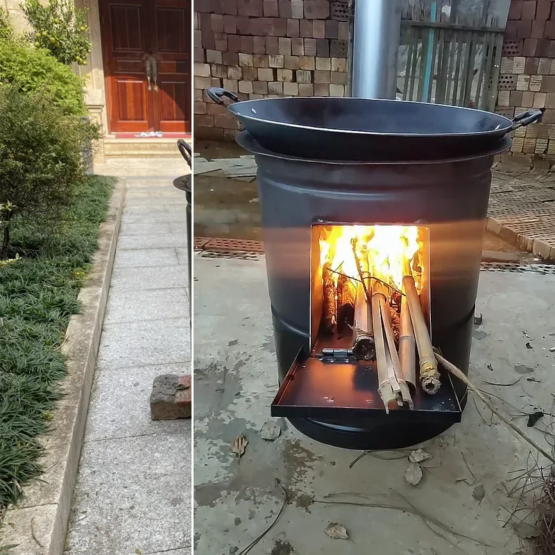 Rural winter heating oven iron stove coal burning new type of firewood gasifier indoor smokeless wholesale