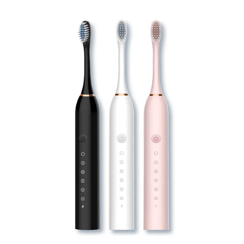 Portable USB Rechargeable 6 Modes High Frequency Vibrating Household Oral Care Tool Multifunctional Electric Toothbrush