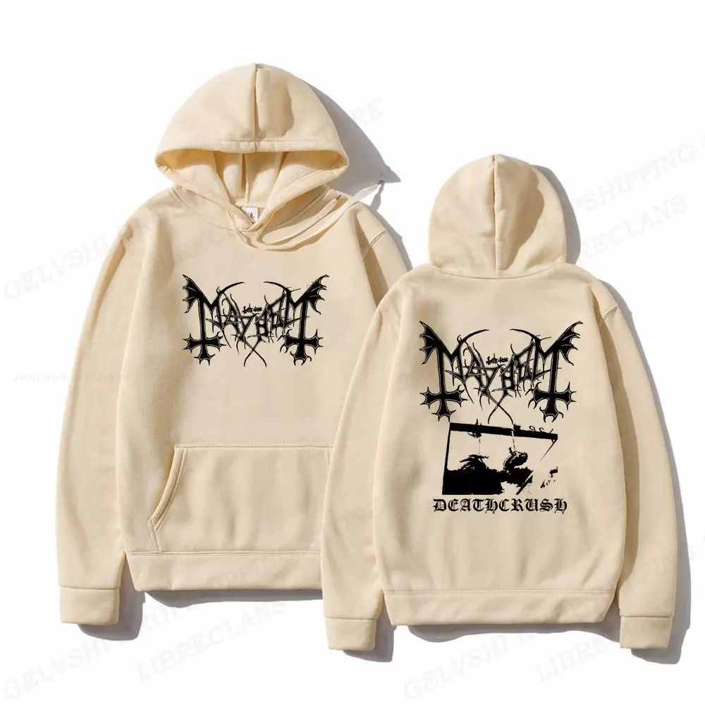 Mayhem Deathcrush Hoodie Men Fashion Hoodies Graphics Long Sleeve Pullover Album Hoodie Women Sweats Oversized Clothes Rapper