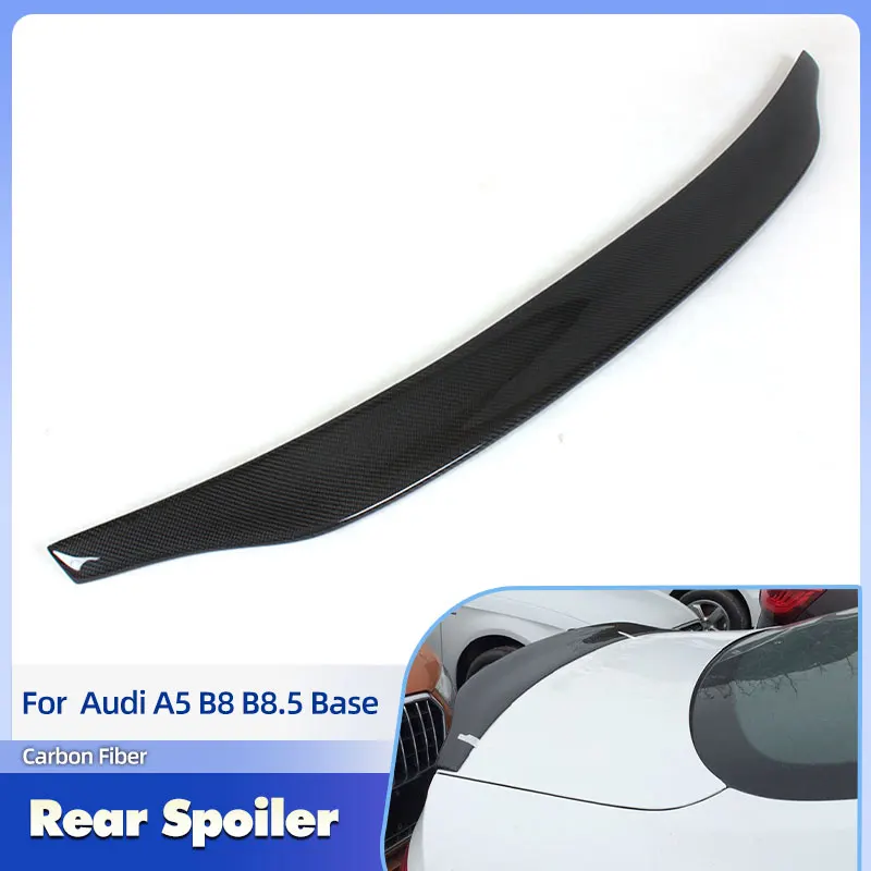 Car Rear Trunk Spoiler Wings Carbon Fiber for Audi A5 B8 B8.5 Base Coupe 2008-2015 Non for S5 Sline Rear Spoiler Boot Wing Lip