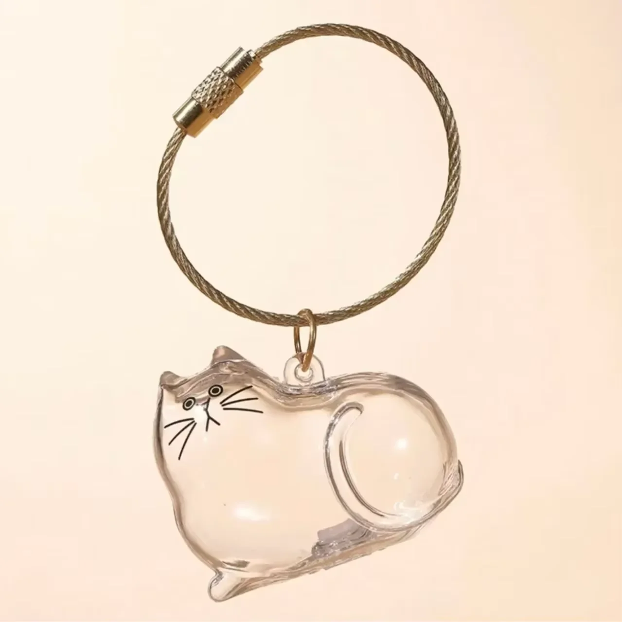 Haustierhaar-Andenken-Kapsel Schlüsselanhänger Transparenter Behälter für Hundehaar Gedenk-Anhänger Tragbarer Aufbewahrungsort Geschenk für Tierliebhaber – Detail 7