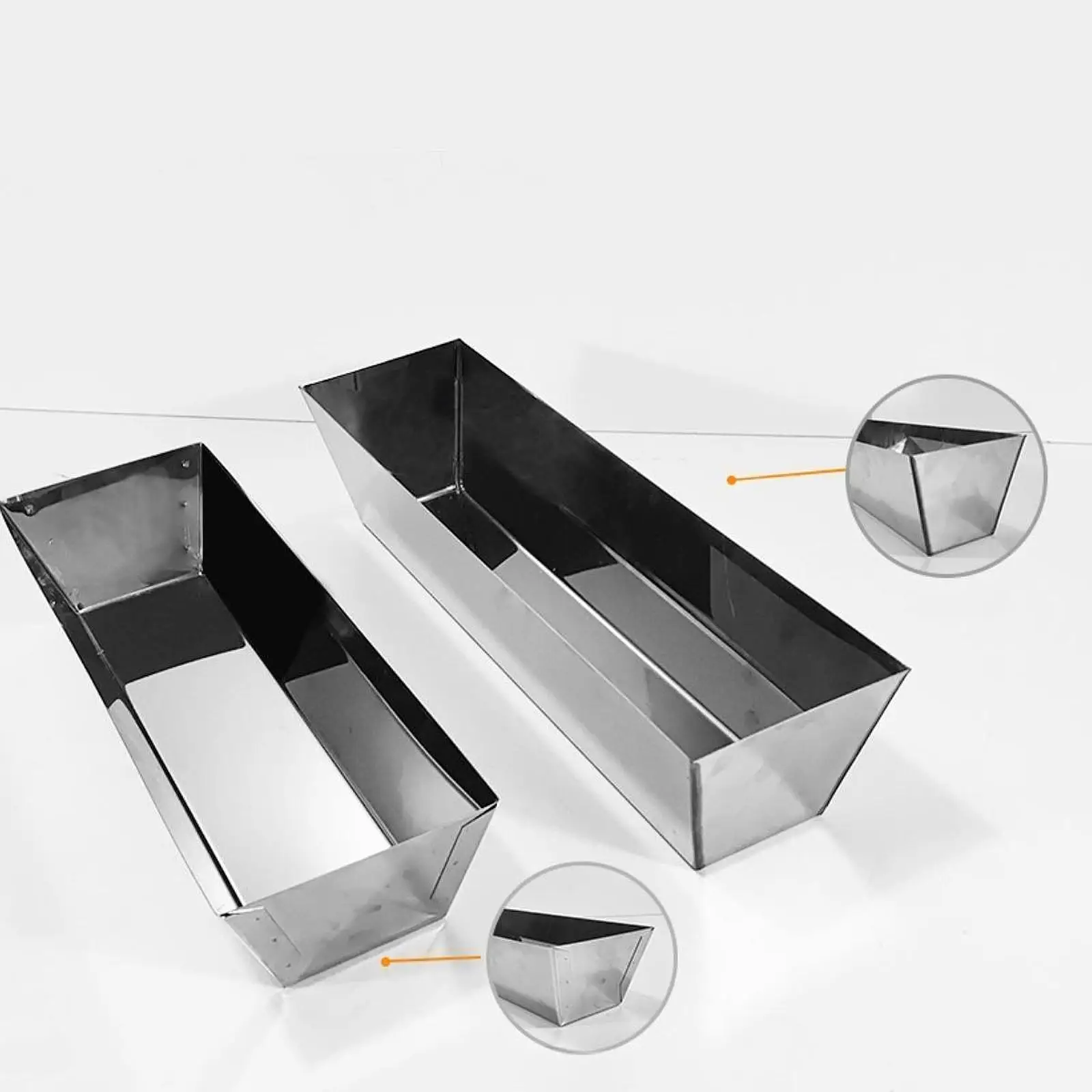 Drywall Masonry Tool Tray Bucket Stainless Steel Mud Pan with Flat Bottom for Plastering Taping and Mudding Tasks Rustproof